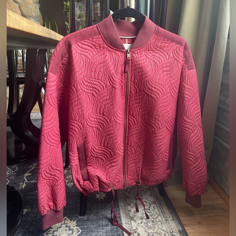Anthropologie Textured Bomber Jacket S